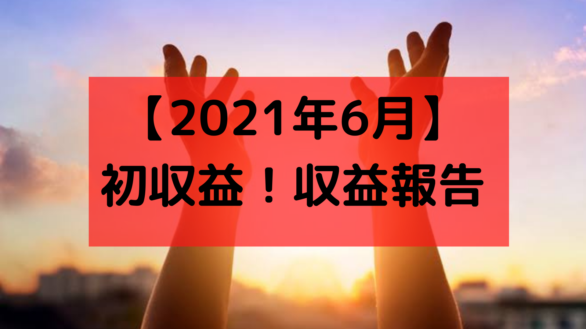 【2021年6月収益報告】3ヶ月で初収益が出ました!!